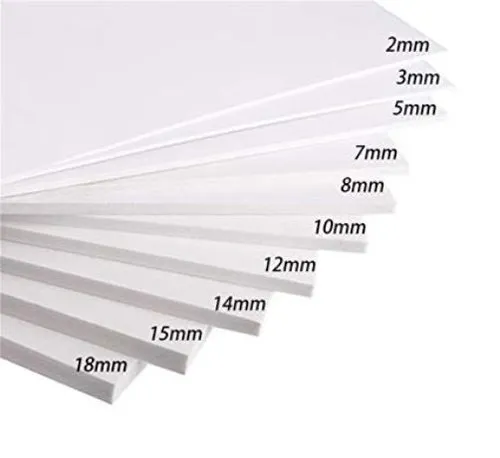 PVC foam sheets thicknesses